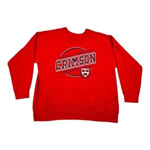 Vintage 80's Harvard Crimson Sweatshirt Mens Large Red Crewneck Pullover College